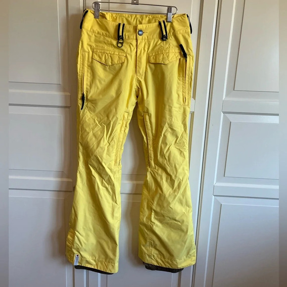 BONFIRE Snowboard pants. Yellow, size small - Picture 2 of 13